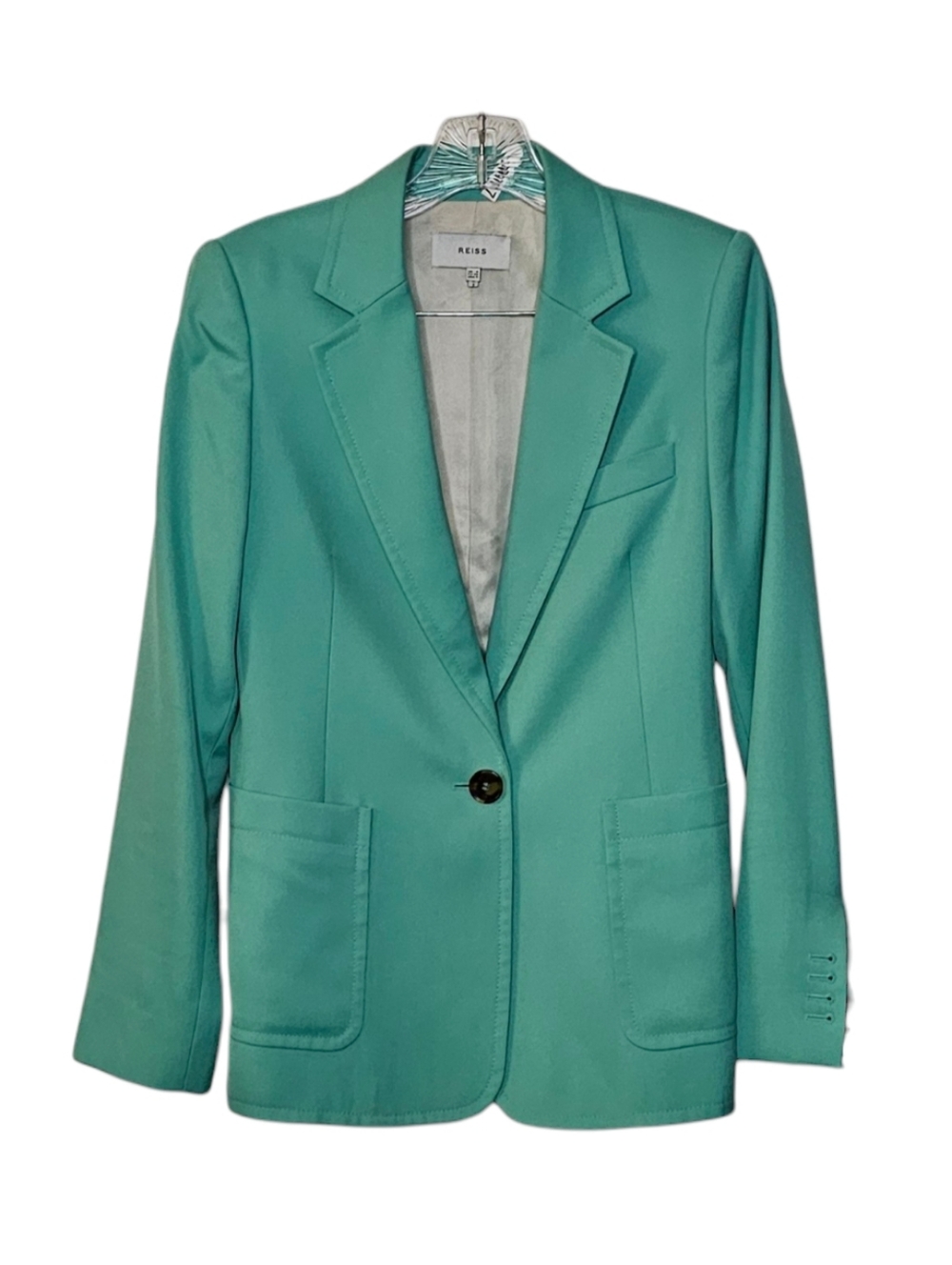 Reiss Ember Single Breasted Blazer in Spearmint Green size 4 - Picture 4 of 14